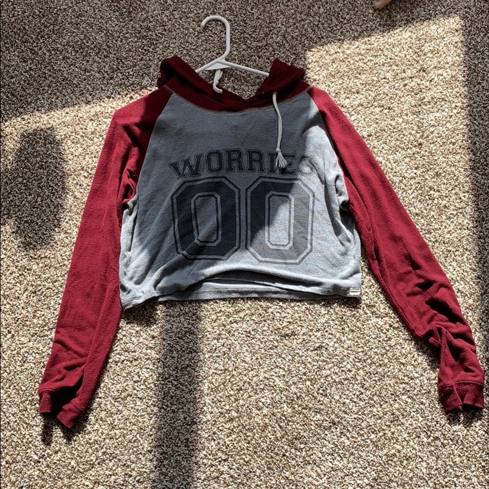 La hearts cropped hoodie